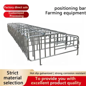 Animal Farming Equipment Heavy Gestation Stall Pig Sow Limit Positioning Bar Galvanized Gestation Pen