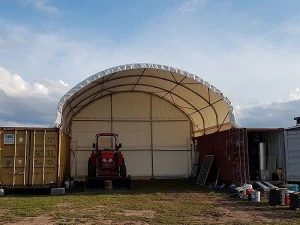 Gs 20' To 50' Wide PVC Container Shelter Tent C2020 2620c C3340 Steel Frame Container Dome Shelter Storage Tent