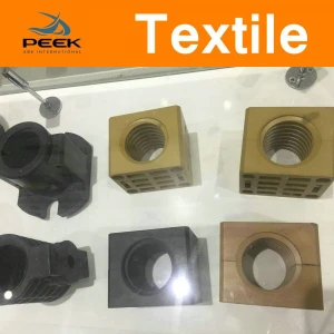 PEEK Parts in Textile Machinery Industry Part of Side Scraper Hexagon Sleeve Screw Nut Polyetheretherketone Components