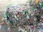 PET bottle scrap, Cleat PET botttle in bale