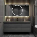 Bathroom Vanities Luxury Design Home High Glass Lacquer Wall Mounted Bathroom Vanity Dingju Mirror