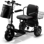 MotoTec Trike 48V 1000W Folding Black Mobility Trike Dual Motor
