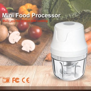 Portable Vegetable chopper plastic housing PS Cup 30W 1200mAh 250mL Electric Food processor For kitchen