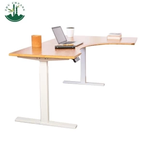 Eco-friendly bamboo desktop Height Adjustable Lifting Bamboo desk For Office Home
