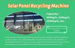Solar panel recycling machine