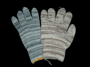 7 gauge stripped (lorek) cotton knitted hand glove Safety Glove PPE Glove Working Glove Custom Glove Knitted glove