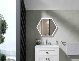 Smart Vanity Mirror Modern Bathroom With Led Light illuminated bathroom mirror