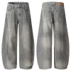 Men's vintage heavy-duty curved knife pants