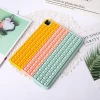 F0544 For Ipad Fidget Sensory Toy Case Anti-anxiety Stress Relief Press Bubble Silicone Rubber Protective Case