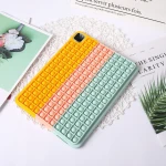 F0544 For Ipad Fidget Sensory Toy Case Anti-anxiety Stress Relief Press Bubble Silicone Rubber Protective Case