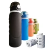 Personal Foldable Silicone Sport outdoor water filter Bottle BPA Free