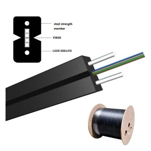 GJXH GJXCH 1,2,4,6,8,12 24 Cores FTTH flat indoor/outdoor fiber optic cable Drop Cable