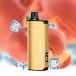 Bulk  Wholesale Alibarbar Ingot 9000 Puffs Peach Ice Disposable Vape Turkey Global Mesh Coil LED Best Price