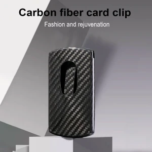 Wholesale price carbon fiber card clip business card holder