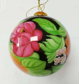 hand painted Christmas baubles hand painted baubles Reverse inside painted glass bauble