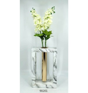 hot resin sale marble pattern english letter shape candle holder for home decoration﻿