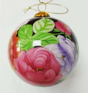 China hand painted glass Christmas baubles hand painted bauble