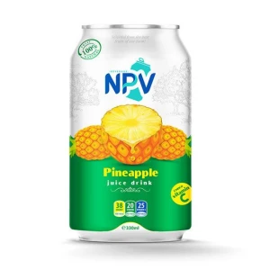 NPV BRAND PINEAPPLE JUICE 330ML ALU CAN