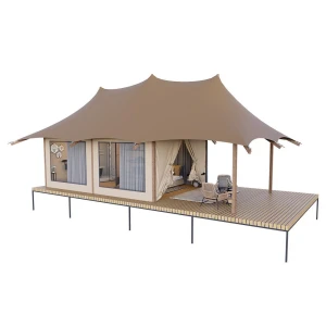 Luxury Glamping Canvas Safari Style Tent for Resort Hotel