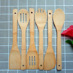 Best 6pcs bamboo spatula set kitchen utensil set of 5