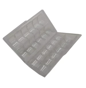 12 plastic transparent boxes for small cakes are simple and easy to carry