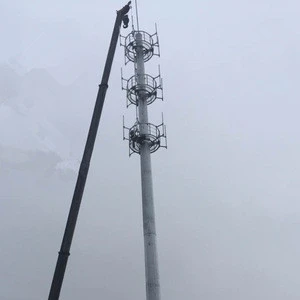 10 - 60meters Telecommunication Steel Mono pole Tower