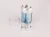 Import 10ml+10ml dual chamber plastic bottle cosmetic acrylic airless lotion bottle from China