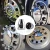 Import 10pcs 33mm threaded nut cover chrome plastic with flange from China