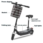 12 AH 8AH Battery 150w Motor 20KM Range CN/US/EUR/UK  Standard Plug Foldable Adult Electric Scooter