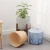 Import 12 inch indoor huge marble plant pot blue large ceramic flower pot with bamboo bases from China