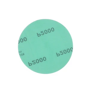 125mm with or without holes Green film base hook and loop sandpaper abrasive disc