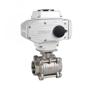 12V 24V 220V 3 PCS Stainless Steel On Off Type Electric Actuator Motorized Water Flow Control Ball Valve