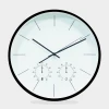 14 Inch Multifunction Thermo-Hygrometer Fashion Style Metal Wall Clock With Indoor Outdoor Sensor