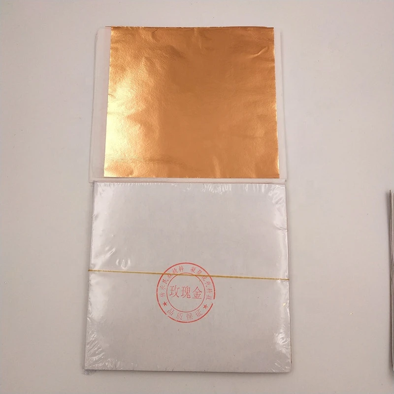 14x14cm 100 sheets Art Craft Decoration color Gold/Silver/Rose Gold Foil effect flakes