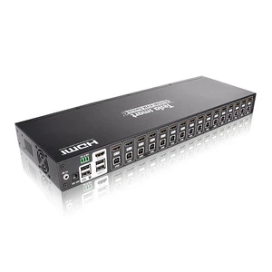 16x1 Server Rackmountable HDMI USB KVM Switch 16 Port cat5 over IP