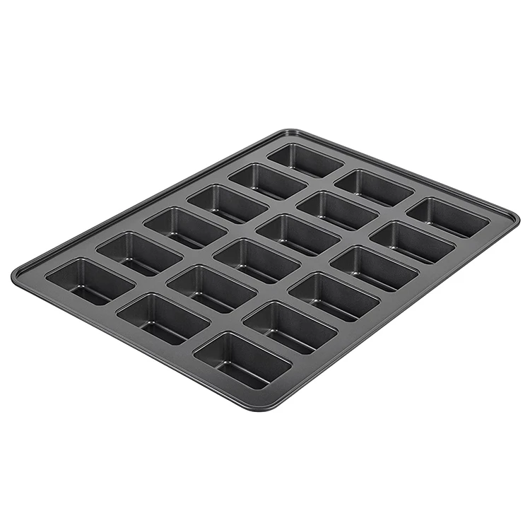 18 cavity square Heavy Carbon steel cake bakeware pastry oven baking tray muffin cupcake baking pan