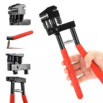 2 In 1 Panel Flange Pliers Crimp Tool Flexible Jaw 5 mm Punch For Punching Holes Spot Welding Woodworking Hand Tools
