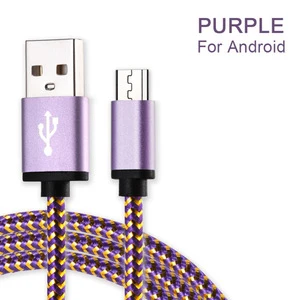 2017 hot sale Nylon Braided usb cable/charging cords for Android Devices phone cable
