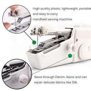 2017 Needle Work Mini Sewing Machine Portable Hand Sewing Machine Clothes Fabrics Electric Overlock Sewing Up Bobbine Machine