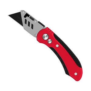 2018 New Products Wholesale Aluminum alloy pocket red folding utility knife