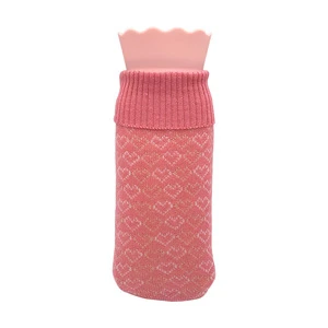 2019 Amazon hot sale mini hot water bag Silicone Rubber Hot Water Bottle With Plush Silicone Tubing For Hot Water