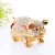 Import 2019 metal rhinestone enamel bejewelled pig craft for chinese new year from China