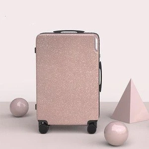 2019 popular ABS and PC   Reflective shining travel  lugggae set
