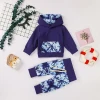 2020 New design tie dye hooded newborn infant boy winter fall clothing sets with pocket
