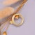 Import 2020 trendy gold plated stainless steel hollow two-layer index finger rings women from China