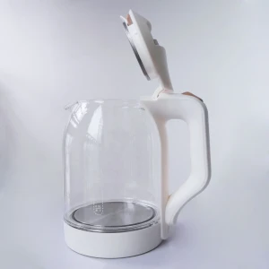 2021 hot sale home electronics kitchen appliances water boiling WHITE Transparent High Borosilicate Glass pot Electric Kettle