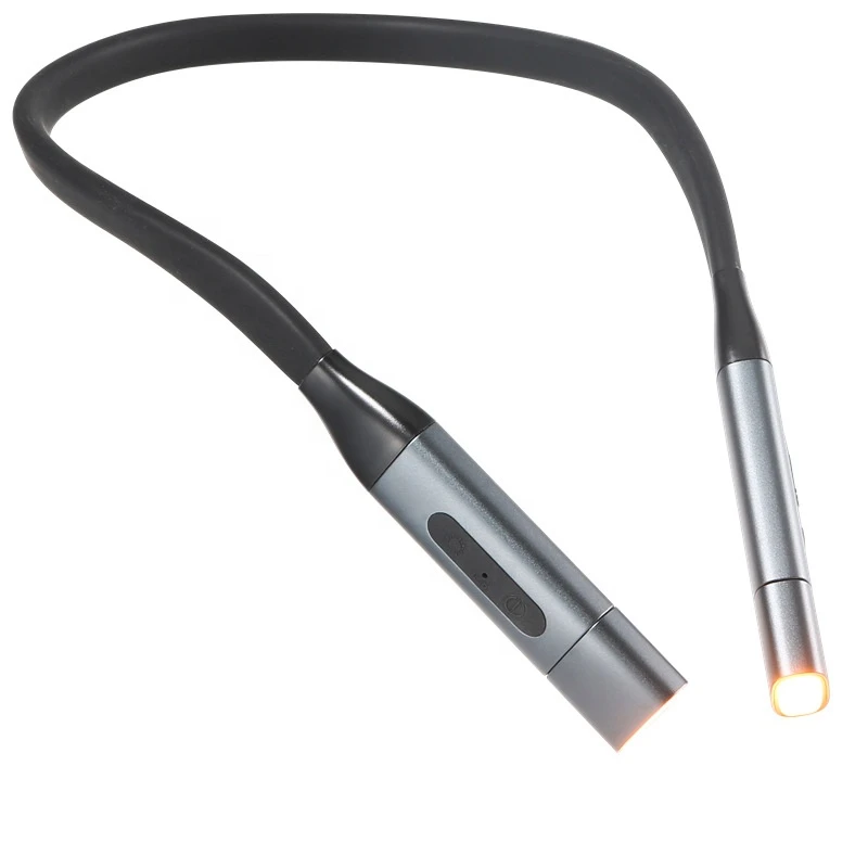 2021 New Design USB Direct Charge Aluminum & Silicone LED Neck Reading Light