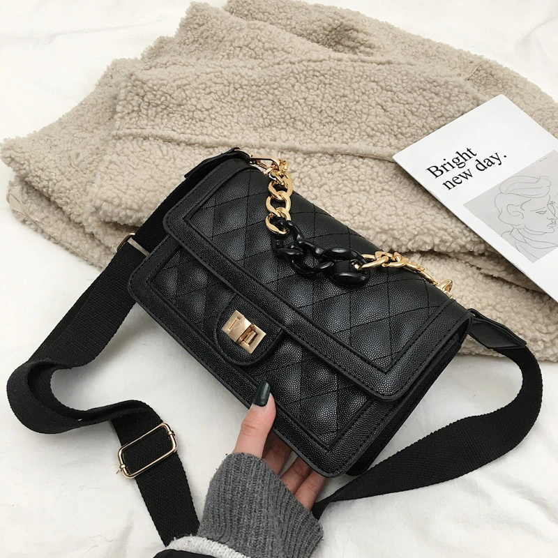 2021 whosale luxury jelly bags strap women handbags ladies shoulder crossbody designer purses with stitching color thick chain