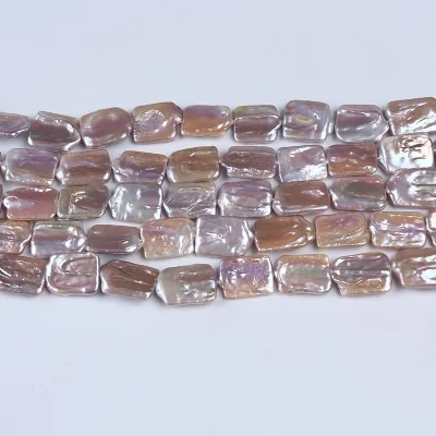 20*22mm Rectangle Shape Freshwater Pearl Strand