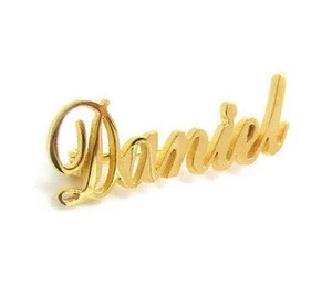22k gold plated bestpoke customized name brooch